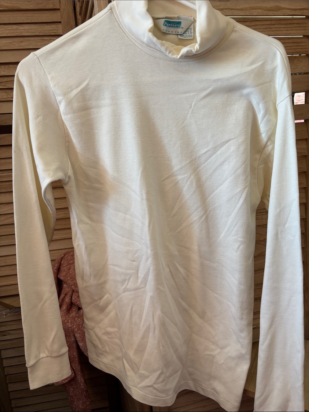 Vintage Partners Cream Long Sleeve Top Small